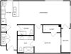 1 bed 1.5 bath